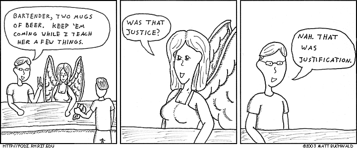 Comic graphic for 2003-08-02: Justification