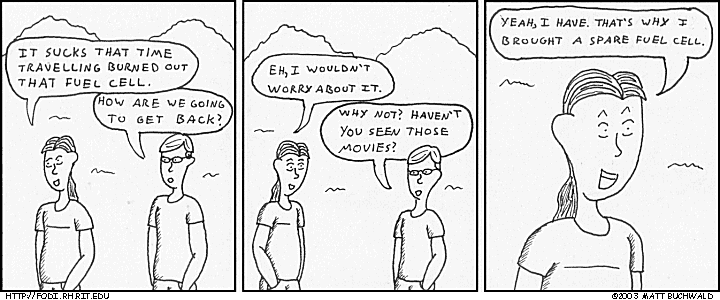 Comic graphic for 2003-08-16: No Clock Tower Needed