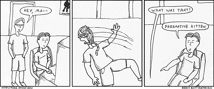 Comic graphic for 2003-08-26: Meow