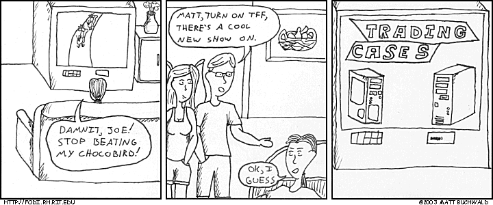 Comic graphic for 2003-09-06: Two Neighbors, Two Computers, Two Hours