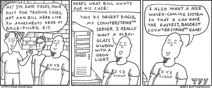 Comic graphic for 2003-09-08: Rice-Filled Computing