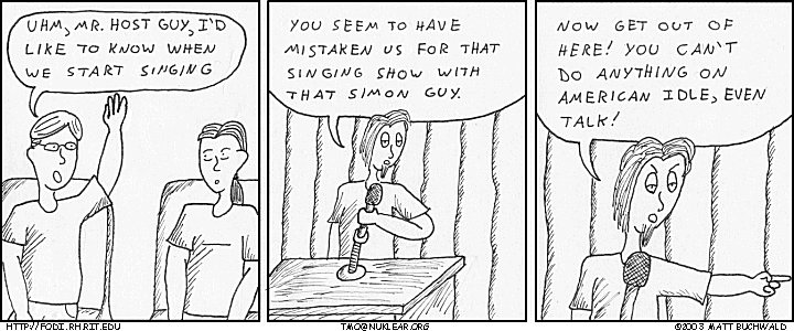 Comic graphic for 2003-09-13: It's Tough Doing Nothing
