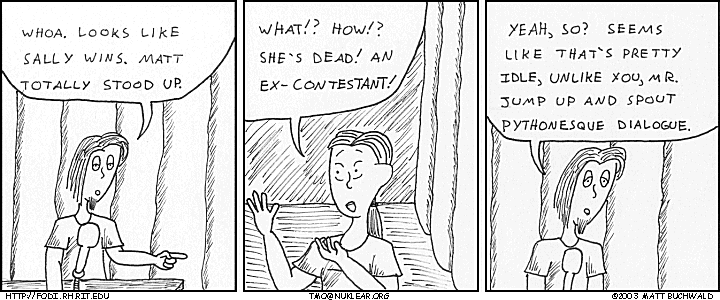 Comic graphic for 2003-09-22: Where The Dead Girls Win