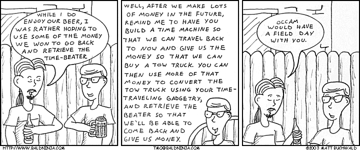 Comic graphic for 2003-10-08: Step Three: Use Bill & Ted Logic
