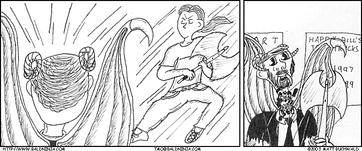 Comic graphic for 2003-10-17: Buchwald the Demon Slayer