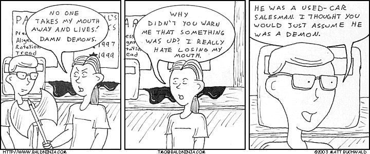 Comic graphic for 2003-10-18: Demon by Default
