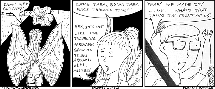 Comic graphic for 2003-11-01: Clean Getaway