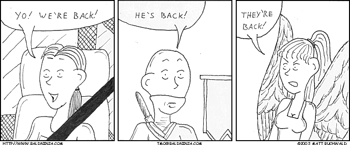 Comic graphic for 2003-11-23: Arrival