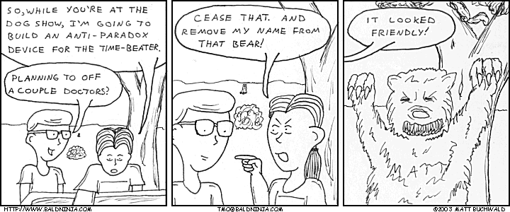 Comic graphic for 2003-12-09: Bear With Me