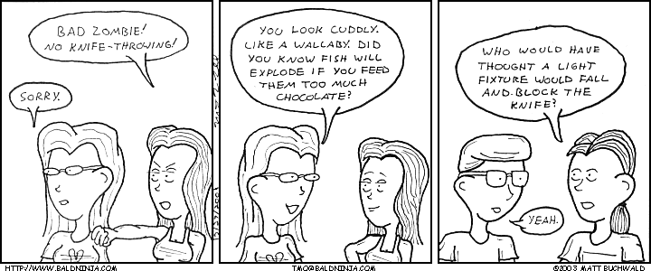 Comic graphic for 2003-12-27: Bad Zombie