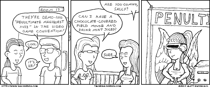 Comic graphic for 2003-12-28: Prelude to a Demo