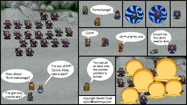 Comic graphic for 2003-12-31: Aw man. We got Aztecs.