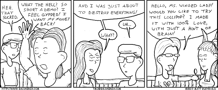 Comic graphic for 2004-01-07: Short Demo