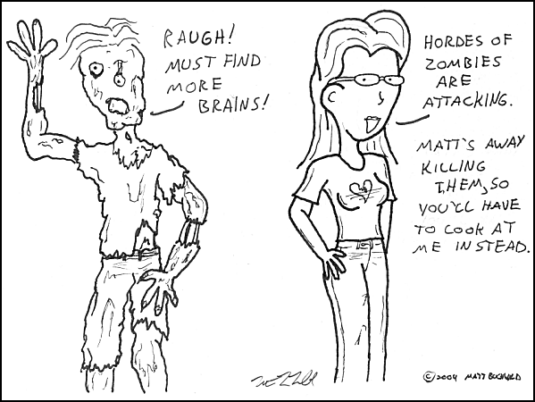 Comic graphic for 2004-01-09: Killing Zombies