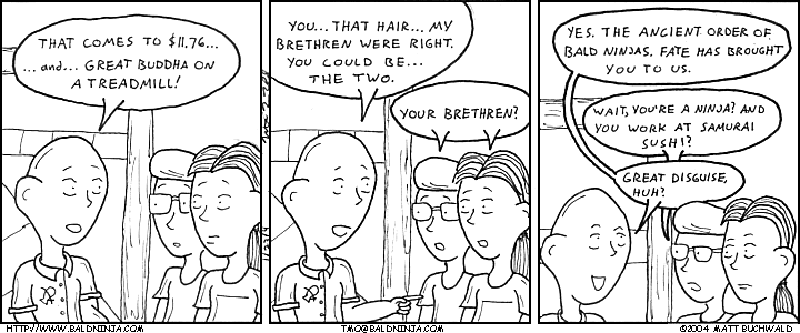Comic graphic for 2004-01-22: Samurai Sushi