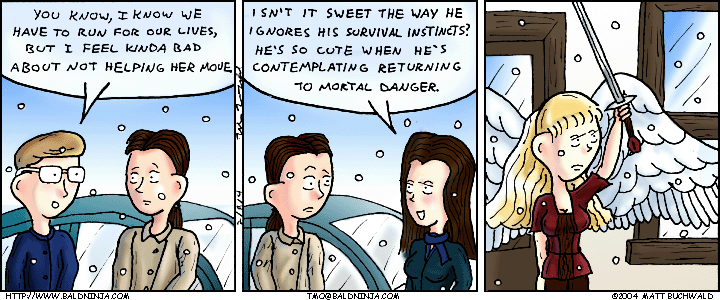Comic graphic for 2004-02-08: Kind Heart, Big Peril