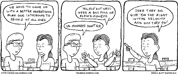 Comic graphic for 2004-03-30: Monkeys: A Lesson