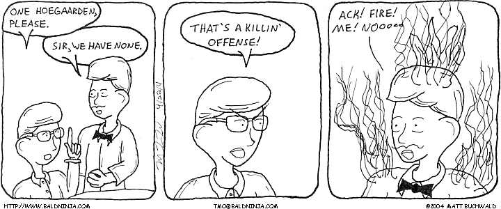 Comic graphic for 2004-04-22: Hoegaarden!