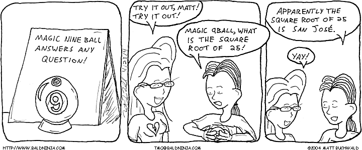 Comic graphic for 2004-04-23: Magic Nine Ball