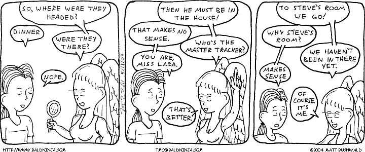 Comic graphic for 2004-05-13: Tracking thee Wild Steve