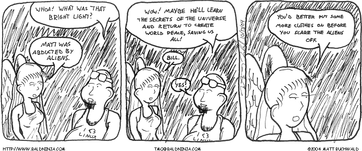 Comic graphic for 2004-10-17: Like Baby Seals to Hunters' Clubs