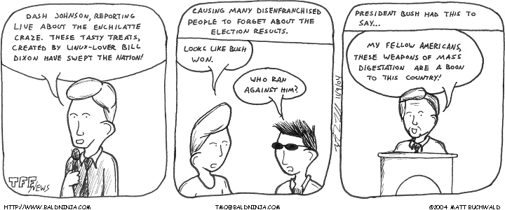 Comic graphic for 2004-11-09: Presidentally Endorsed Not Really