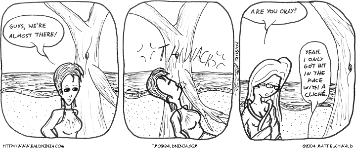 Comic graphic for 2004-12-18: Beach Pratfall