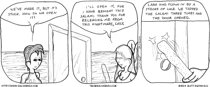 Comic graphic for 2004-12-19: The Key of Delivered