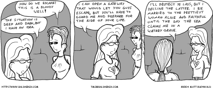 Comic graphic for 2004-12-24: Escape Route