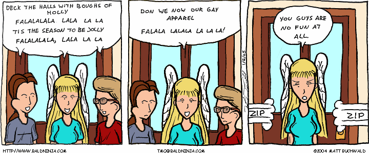 Comic graphic for 2005-01-06: Singing Carols