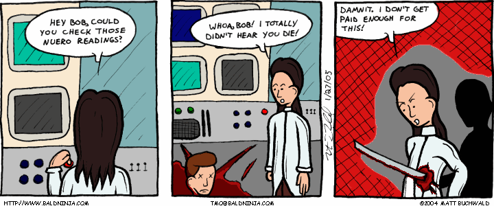 Comic graphic for 2005-01-27: Work Sucks, and Then You die