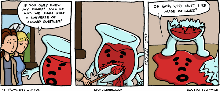 Comic graphic for 2005-03-07: Shattered Drinks