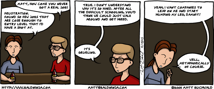 Comic graphic for 2005-04-13: Discerning Employment