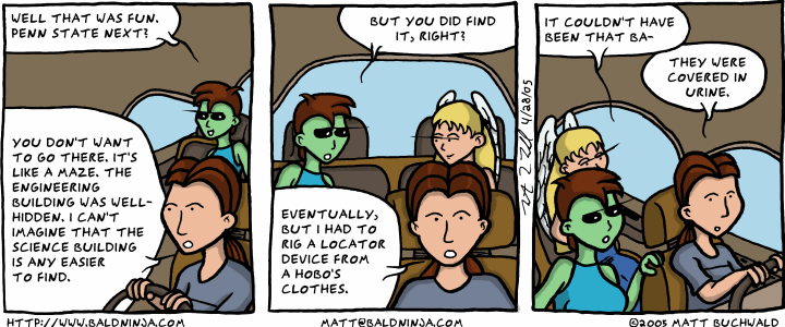 Comic graphic for 2005-04-28: Tales in a Car