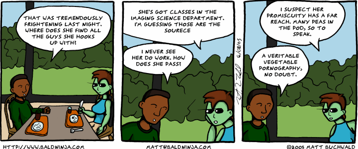 Comic graphic for 2005-06-08: Meal Time Discussion