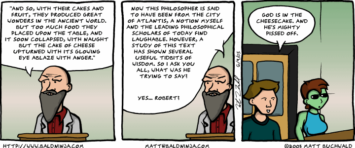 Comic graphic for 2005-06-09: Food for Philosophy