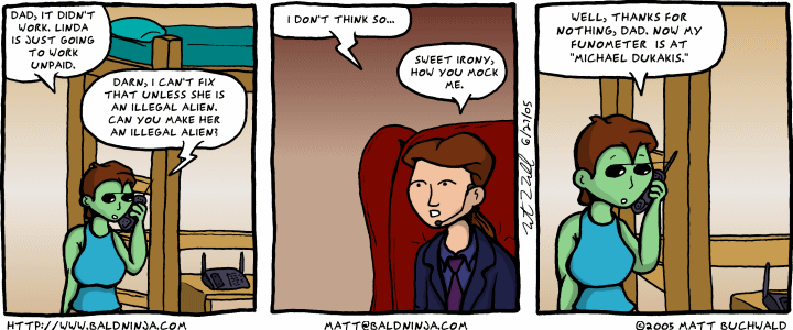 Comic graphic for 2005-06-27: Disappointing Call