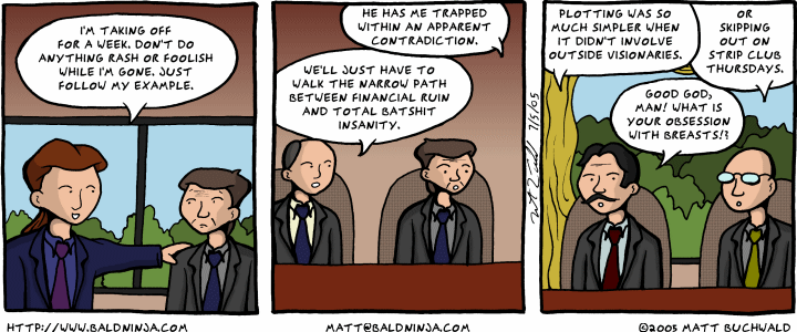 Comic graphic for 2005-07-05: When the Boss is Away...