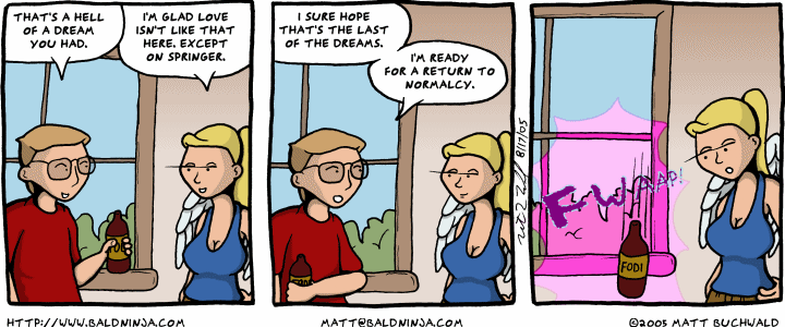 Comic graphic for 2005-08-17: Premature Vocal Expulsion