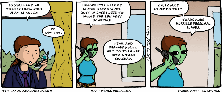Comic graphic for 2005-09-16: Karma