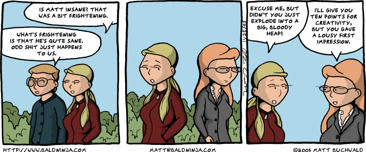 Comic graphic for 2005-11-25: Mirror Encounter