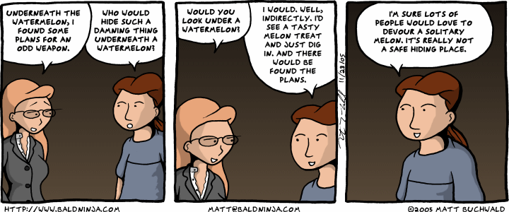 Comic graphic for 2005-11-28: Safety Deposit Melon