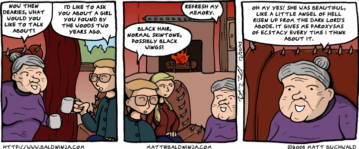 Comic graphic for 2005-12-20: Whispering Angela