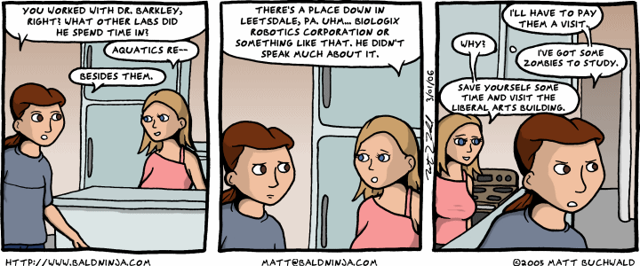 Comic graphic for 2006-03-01: At Least They Aren't Zebras