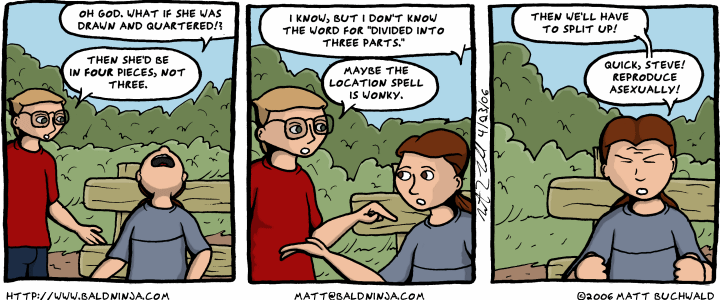 Comic graphic for 2006-04-24: It Could Be Done With Enough Concentration