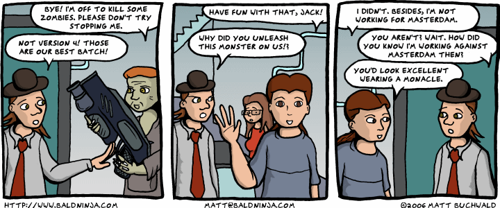 Comic graphic for 2006-06-30: He Keeps The Big Gun in His Coat Pocket