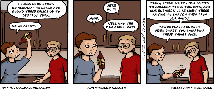 Comic graphic for 2006-08-29: Fetch Quests Are Boring Anyway