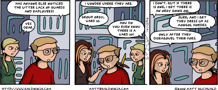 Comic graphic for 2006-10-13: Friday The Thirteenth