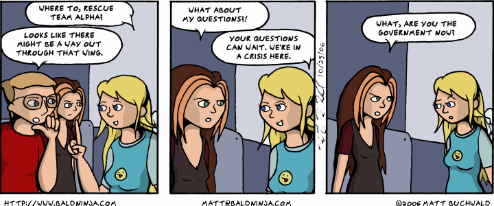 Comic graphic for 2006-10-25: Escape Planning