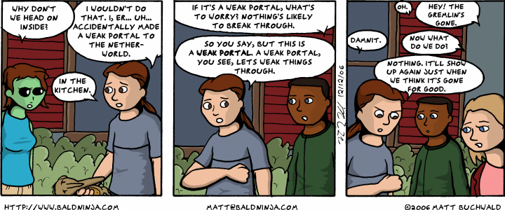 Comic graphic for 2006-12-12: I Hate Gremlins For That Very Reason